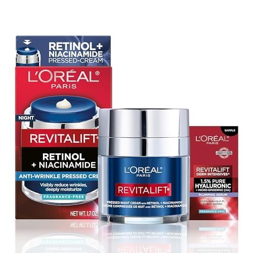 L'Oreal Paris Revitalift Pressed Night Cream, Retinol + Niacinamide