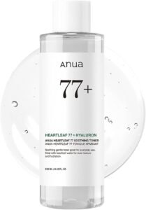 Anua Heartleaf 77 Soothing Toner, Moisturizing & Calming Facial Toner for Glass Skin