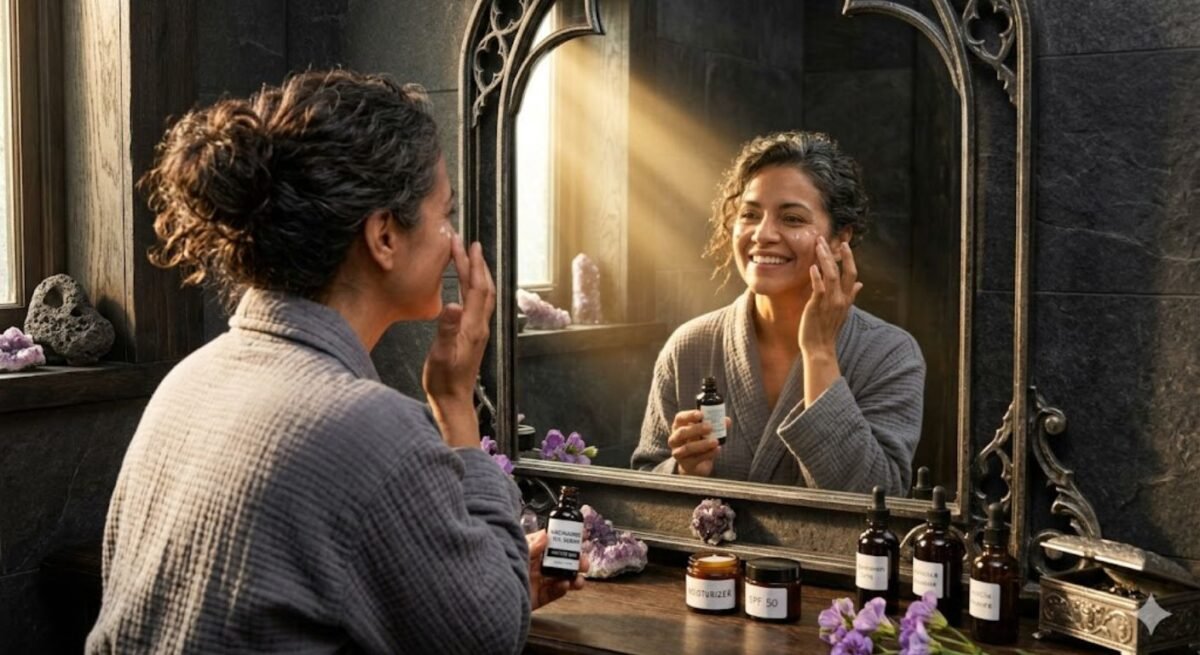 using niacinamide on mature skin morning routine
